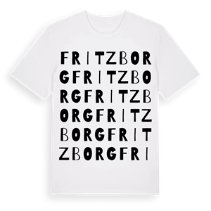 Fritzborg ordlek t-shirt – ekologisk bomull t-shirt från Pinshirt