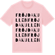 Pink Cotton t-shirt med Fröjdakullen ordlek t-shirt