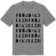 Mid Heather Gray t-shirt med Fröjdakullen ordlek t-shirt