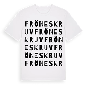 Fröneskruv ordlek t-shirt – ekologisk bomull t-shirt från Pinshirt