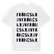 White t-shirt med Fröneskruv ordlek t-shirt