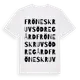 White t-shirt med Fröneskruv Södregård ordlek t-shirt