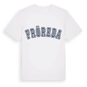 Fröreda college t-shirt – ekologisk bomull t-shirt från Pinshirt