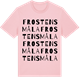 Pink Cotton t-shirt med Frostensmåla ordlek t-shirt