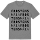 Mid Heather Gray t-shirt med Frostensmåla ordlek t-shirt