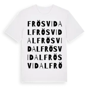Frösvidal ordlek t-shirt – ekologisk bomull t-shirt från Pinshirt