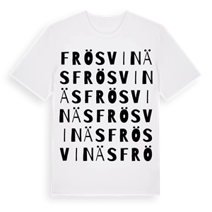Frösvinäs ordlek t-shirt – ekologisk bomull t-shirt från Pinshirt