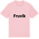 Pink Cotton t-shirt med Fruvik fetstil t-shirt