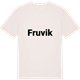 Vintage White t-shirt med Fruvik fetstil t-shirt