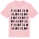 Pink Cotton t-shirt med Fuld ordlek t-shirt