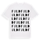 White t-shirt med Fuld ordlek t-shirt