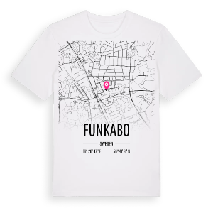 Funkabo karta t-shirt – ekologisk bomull t-shirt från Pinshirt