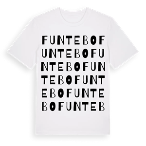 Funtebo ordlek t-shirt – ekologisk bomull t-shirt från Pinshirt