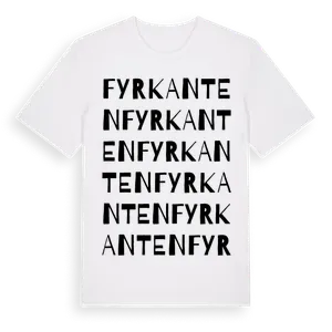 Fyrkanten ordlek t-shirt – ekologisk bomull t-shirt från Pinshirt