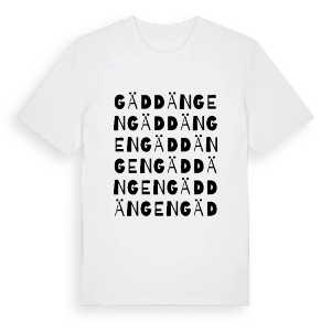 Gäddängen ordlek t-shirt – ekologisk bomull t-shirt från Pinshirt