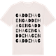 Vintage White t-shirt med Gaddehagen ordlek t-shirt