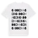White t-shirt med Gaddehagen ordlek t-shirt