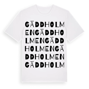 Gäddholmen ordlek t-shirt – ekologisk bomull t-shirt från Pinshirt