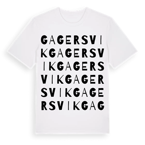 Gagersvik ordlek t-shirt – ekologisk bomull t-shirt från Pinshirt