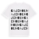 White t-shirt med Gajeholm ordlek t-shirt