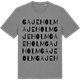 Mid Heather Gray t-shirt med Gajeholm ordlek t-shirt