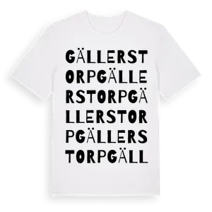 Gällerstorp ordlek t-shirt – ekologisk bomull t-shirt från Pinshirt