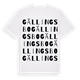 White t-shirt med Gällingsbo ordlek t-shirt