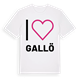 White t-shirt med Jag älskar Gallö t-shirt stort tryck