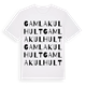 White t-shirt med Gamla Kulhult ordlek t-shirt