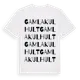 White t-shirt med Gamla Kulhult ordlek t-shirt