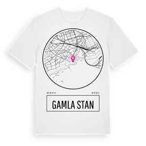 Gamla stan t-shirt – ekologisk bomull t-shirt från Pinshirt