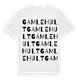 White t-shirt med Gamlehult ordlek t-shirt