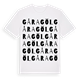 White t-shirt med Gåragöl ordlek t-shirt