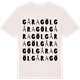 Vintage White t-shirt med Gåragöl ordlek t-shirt