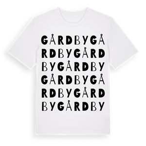 Gårdby ordlek t-shirt – ekologisk bomull t-shirt från Pinshirt