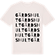 Vintage White t-shirt med Gärdshult ordlek t-shirt