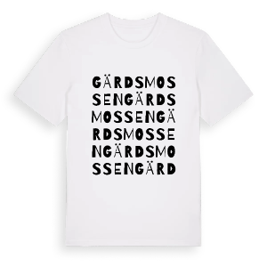 Gärdsmossen ordlek t-shirt – ekologisk bomull t-shirt från Pinshirt