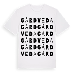 Gårdveda gård ordlek t-shirt – ekologisk bomull t-shirt från Pinshirt
