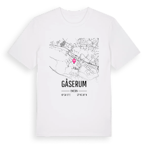 Gåserum karta t-shirt – ekologisk bomull t-shirt från Pinshirt