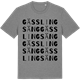 Mid Heather Gray t-shirt med Gässlingsäng ordlek t-shirt