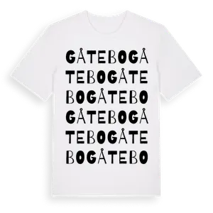 Gåtebo ordlek t-shirt – ekologisk bomull t-shirt från Pinshirt