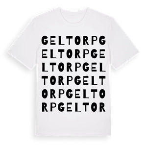 Geltorp ordlek t-shirt – ekologisk bomull t-shirt från Pinshirt