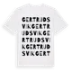 White t-shirt med Gertrudsvik ordlek t-shirt