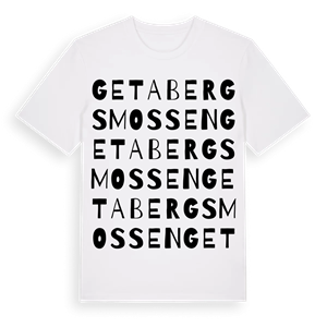 Getabergsmossen ordlek t-shirt – ekologisk bomull t-shirt från Pinshirt