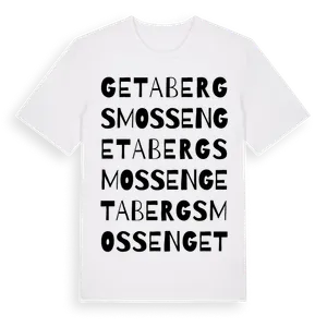 Getabergsmossen ordlek t-shirt – ekologisk bomull t-shirt från Pinshirt