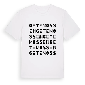 Getemossen ordlek t-shirt – ekologisk bomull t-shirt från Pinshirt
