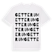 White t-shirt med Getterum ordlek t-shirt