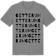 Mid Heather Gray t-shirt med Getterum ordlek t-shirt