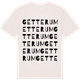 Vintage White t-shirt med Getterum ordlek t-shirt