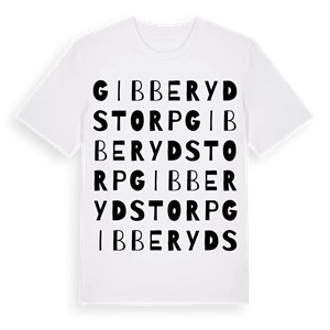 Gibberydstorp ordlek t-shirt – ekologisk bomull t-shirt från Pinshirt